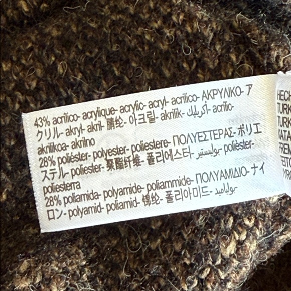 ZARA Plaid Zip Up Collared Soft Knit Sweater Brown Black Tan with Pockets L - Picture 14 of 16